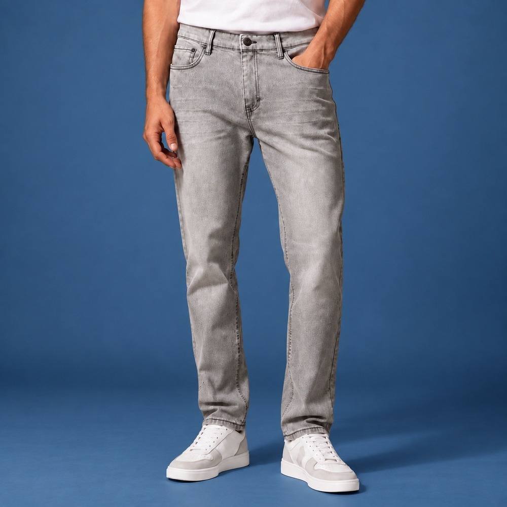 Seven7 Mens Slim Straight Leg Jeans Gray Faded Denim 36x32 New With Tags NWT